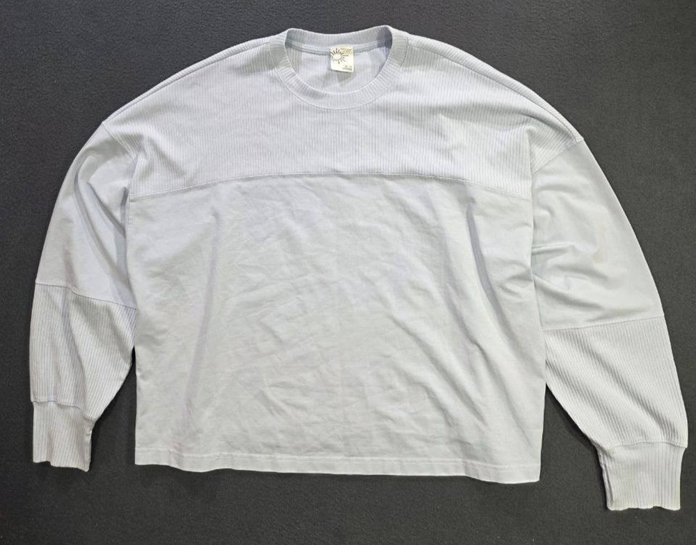 OFFLINE By Aerie OG stretchy Crewneck oversized top Y2K blue Size XL A011104
